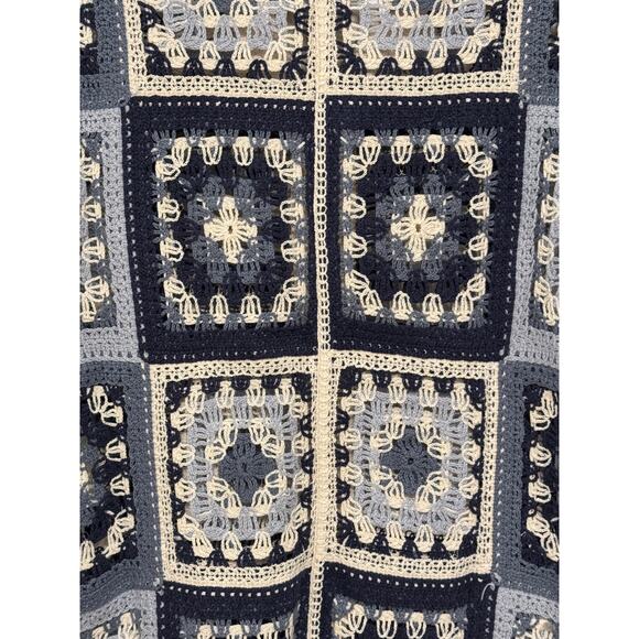 NWT Men's Morse Code Short Sleeve Notch Collar
Crochet Shirt in Navy - Picture 10 of 13